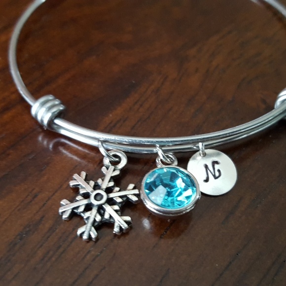 Snowflake Stainless Steel Bracelet - Picture 2 of 2